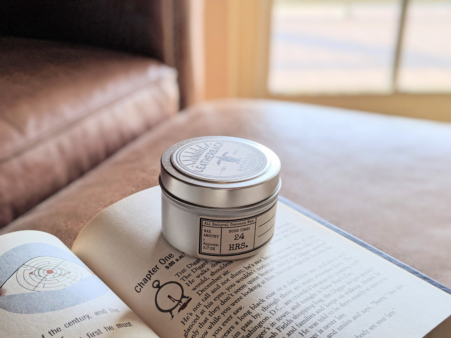 4oz Silver Tin Candle