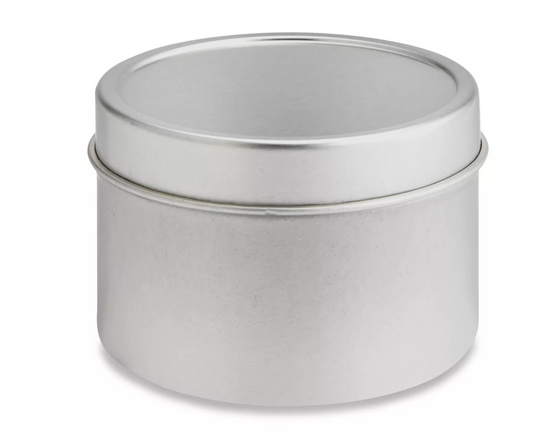 4oz Silver Tin Candle