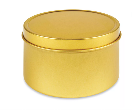 8oz Gold Tin Candle