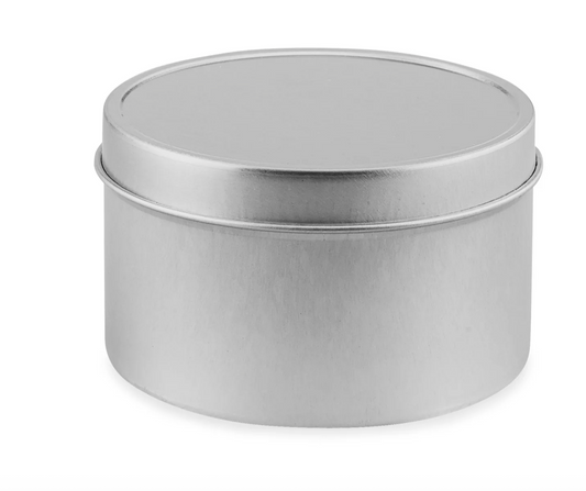 8oz Silver Tin Candle