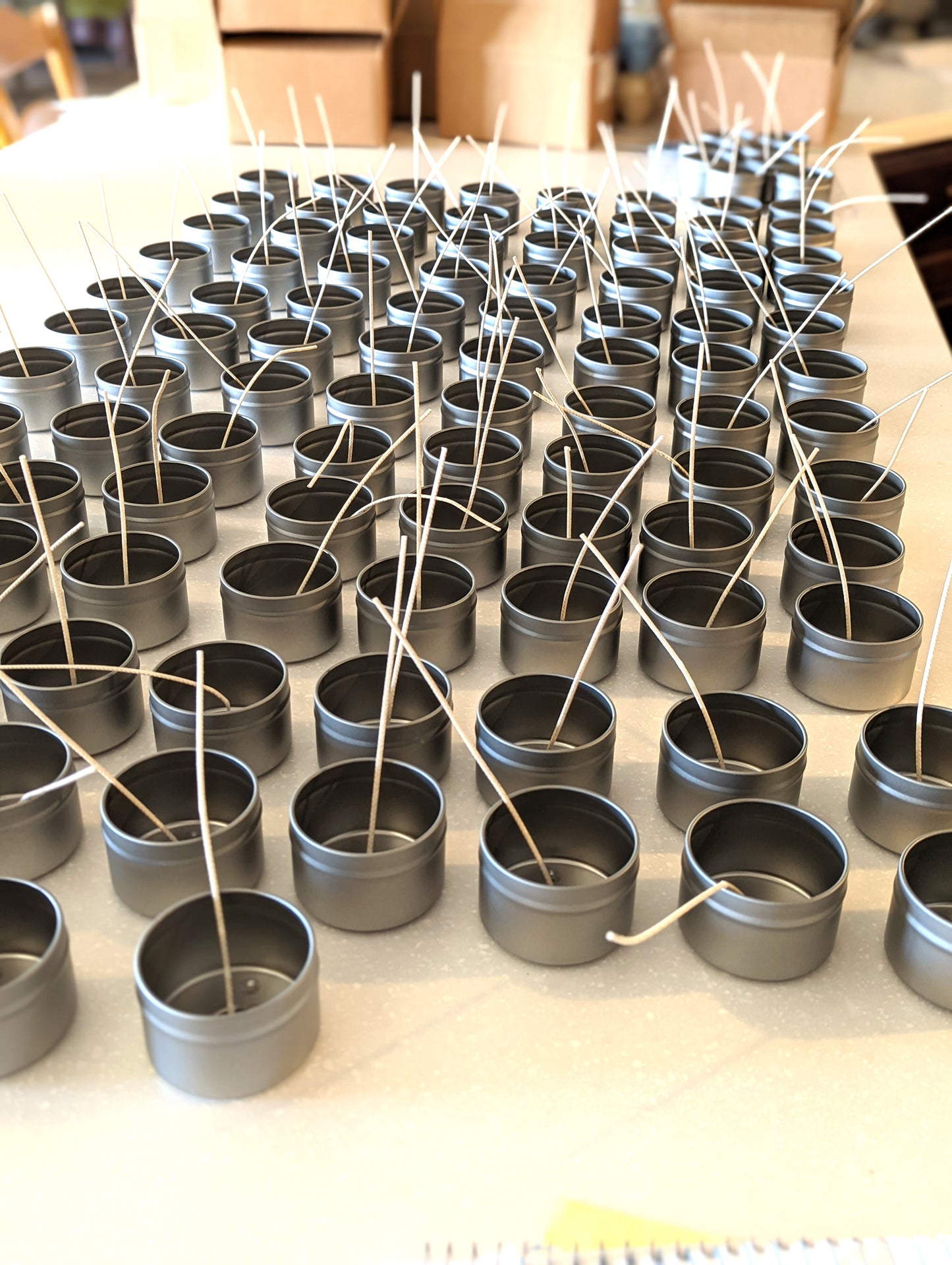 4oz Silver Tin Candle